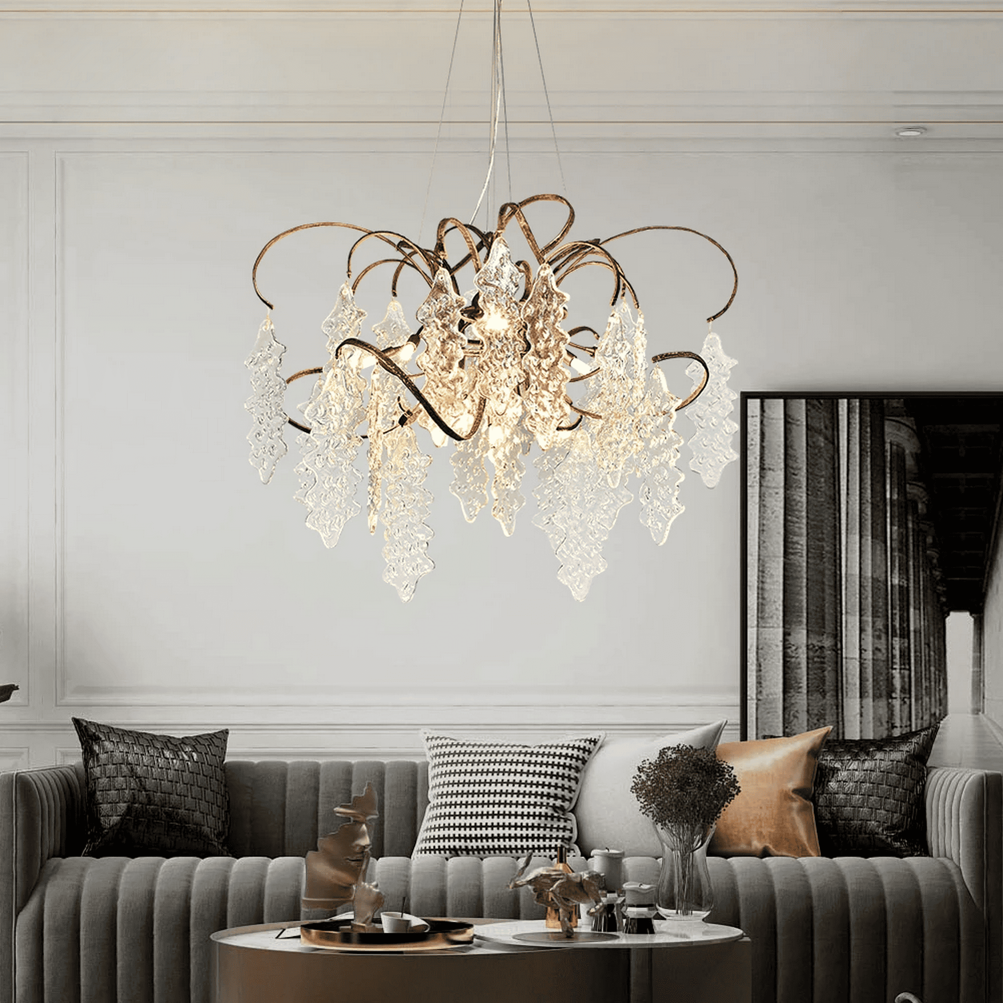 LookLighting Lines Sem subfamília Chandelier Living Room