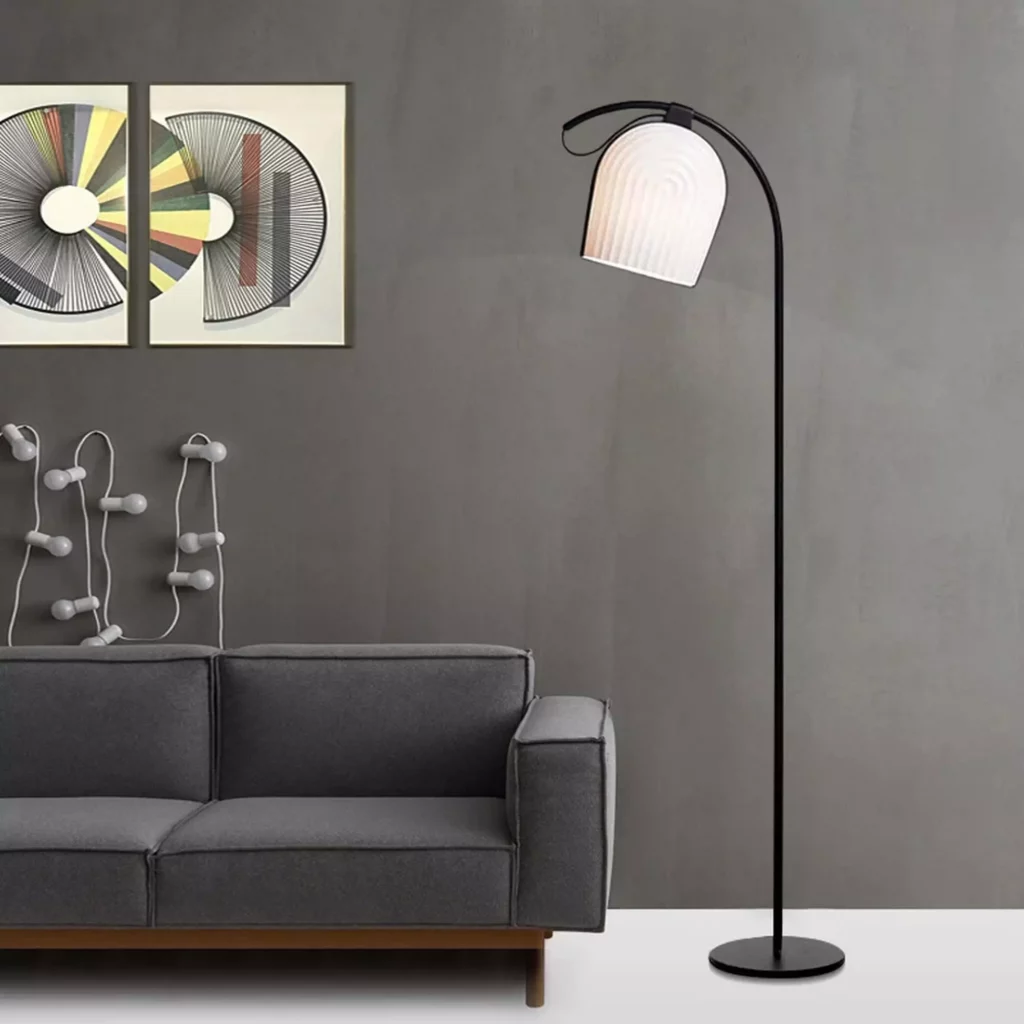Le Klint Arc Floor Lamp with modern black finish for modern premium finish