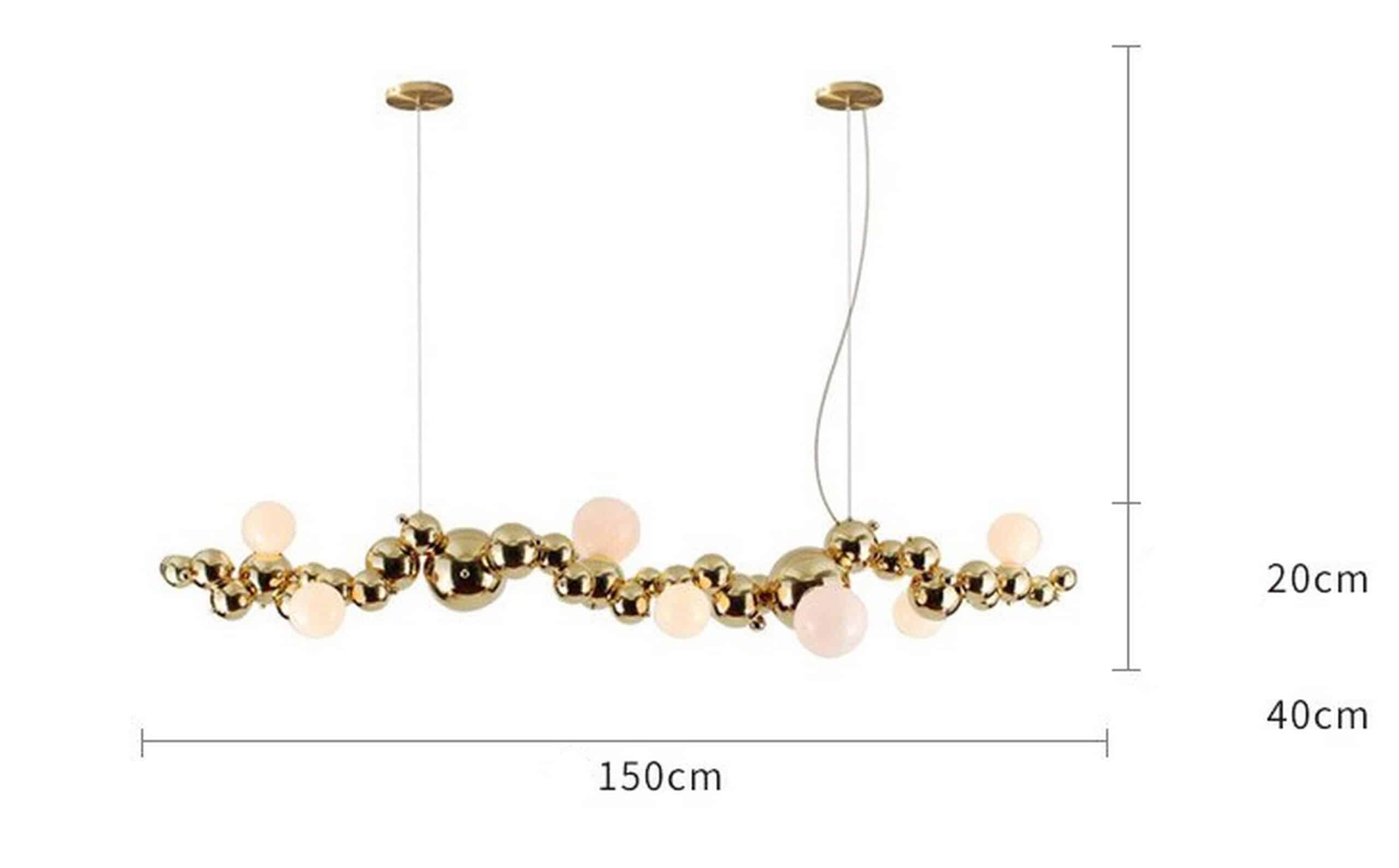LookLighting Bubbly 04 Chandelier Size
