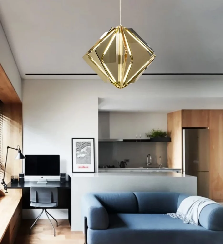 Modern luxury interior showcasing Sculptural Glass Orb Pendants with translucent forms and soft glow creating an elegant focal point in contemporary living spaces