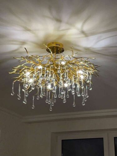 Gold Tree Branches Design Chandelier photo review