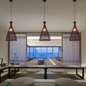 Bamboo Retro Groom Pendant Light