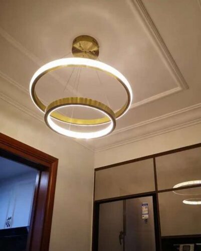 Gold LED Rings Remote Control Chandelier photo review