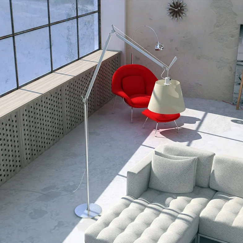 Tolomeo Mega Floor Lamp with elongated unique finish for your modern room