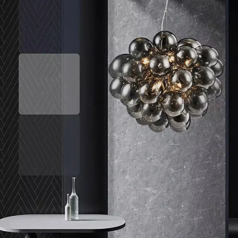 Clustered Mini Pendants grouped closely together, creating a stylish lighting arrangement with warm illumination, modern aesthetics, and visual depth for contemporary interiors.